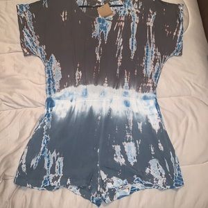 Multicolor tie dye romper